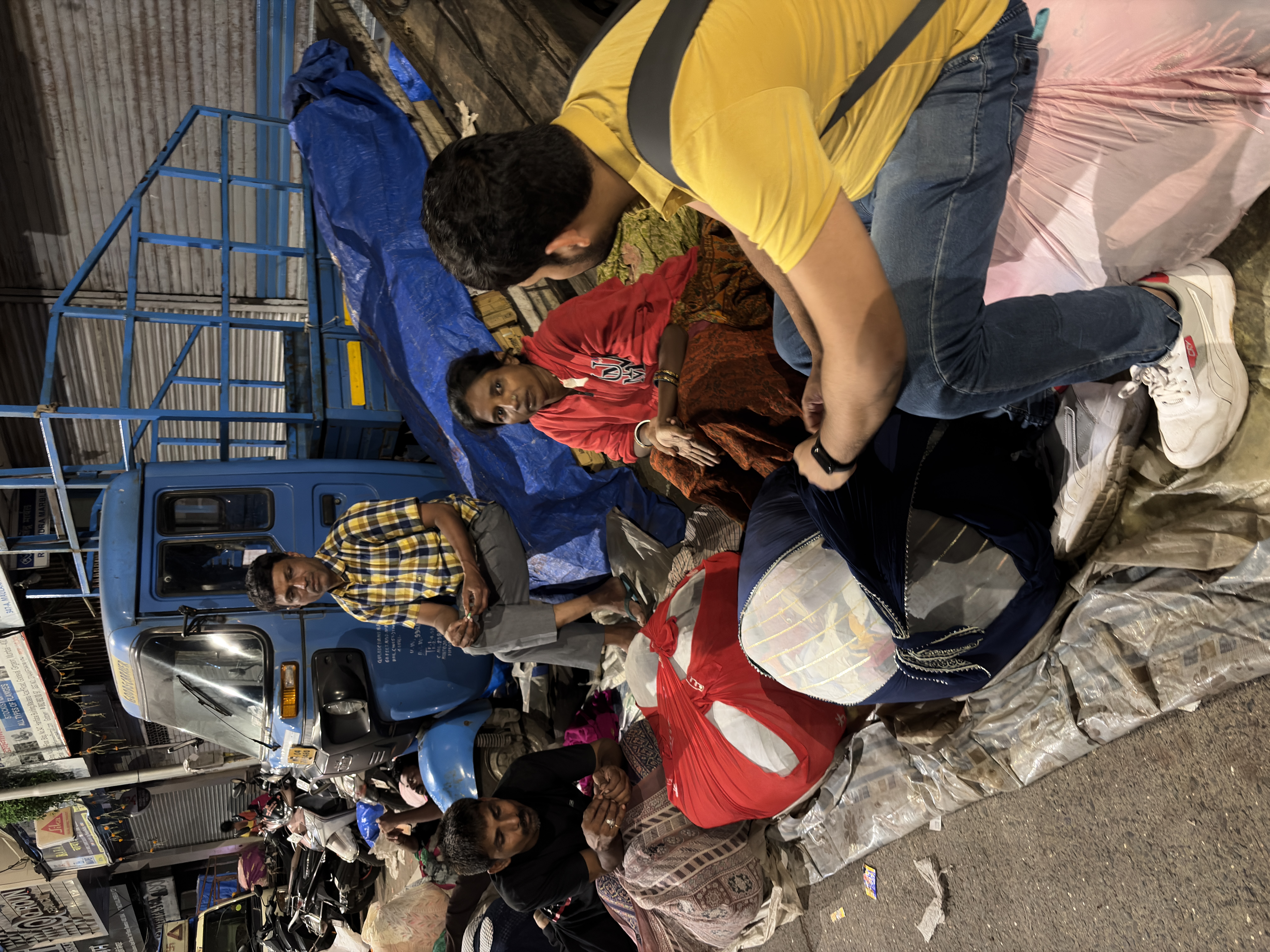 TWIN team collecting textile donations at a community drive